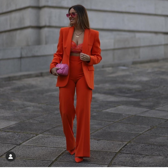 ZARA 2 Piece Blazer And Flare Pants - Picture 7 of 8